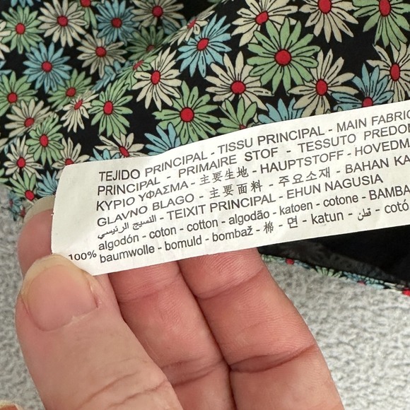 Zara Ruffle Daisy Dress Women XS Floral Puff Sleeve Poplin Cottagecore Feminine - Picture 12 of 12